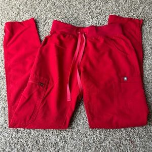 Figs Red Yola Scrub Pants
